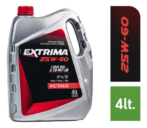 Lubricante Diesel Extrima Livianos-pesados 25w60 4lts