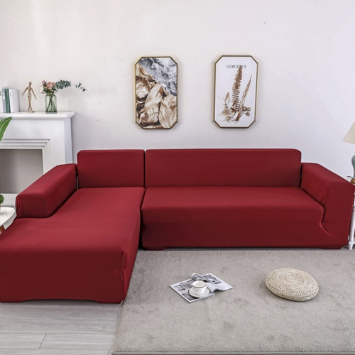 Cubre-sillón Modular  Tipo L O Seccional  Elastizada  Bordeo