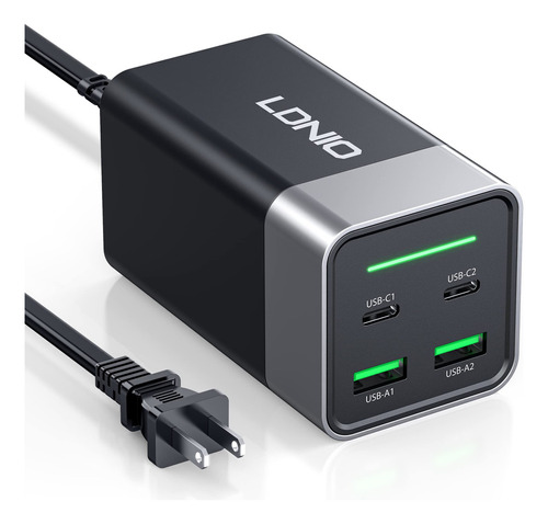 Cargador Usb C De 120 W, Ldnio 4 Puertos Gan Iii Cargador De