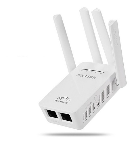 Imagen 1 de 1 de Repetidor Wi Fi Amplificador Pix-link 4 Antenas 300 Mbps
