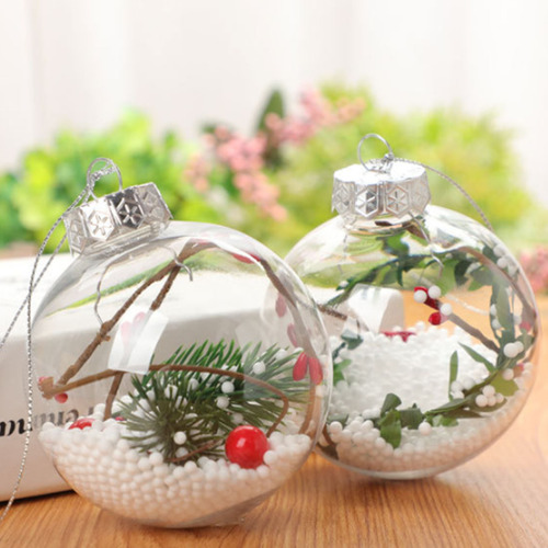 Bola Colgante De Plástico Transparente Para Adorno Navideño