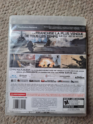 Video Juego Ps3 Call Of Duty: Modern Warfare 3 Solo Frances (Usado)