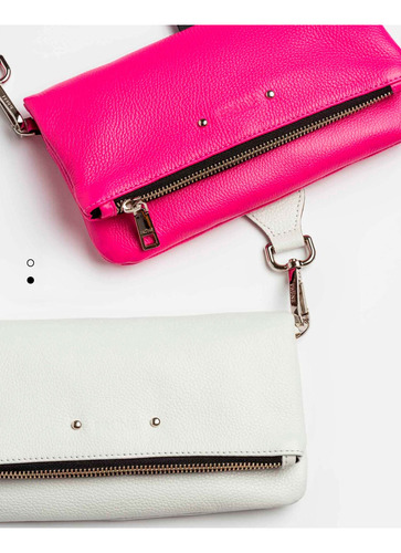 Cartera Bandolera Prune Blanca Liquidación