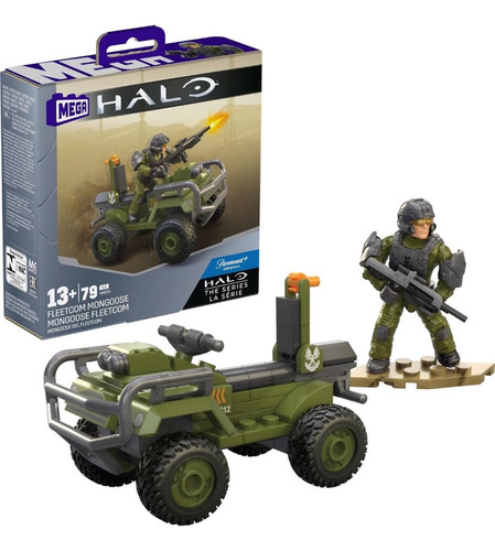 Mega Construx, Halo Mongoose Fleetcom Juguete Construcción 79 Mongoose Fleetcom (Usado)