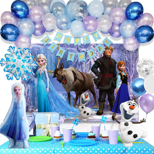 Decoracion Cumpleaño Frozen Suministro Fiesta Congelado Para