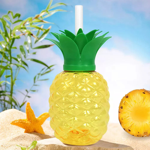 Hjb Vasos De Fiesta Hawaianos Con Forma De Piña Y Flamenco,