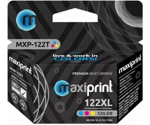 Cartucho De Tinta Maxiprint Hp 122xl Tricolor