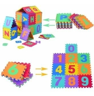 Pak 5 Alfombra Goma Eva, Set 10 Cuadros De 30x30cm,bebes
