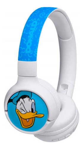 Audífonos Bluetooth Disney Pato Donald Blanco Celeste