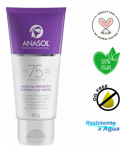 Anasol Protetor Solar Facial Fps 75