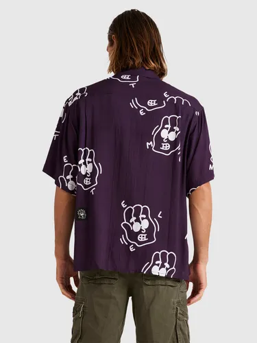 Camisa Manga Corta Hombre Lctxe Resort Morada
