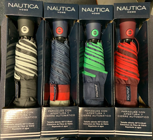 Nautica Paraguas Con Apertura Y Cierre Automático Vino