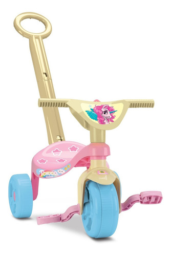 Triciclo Tchuco Unicórnio Com Haste Samba Toys
