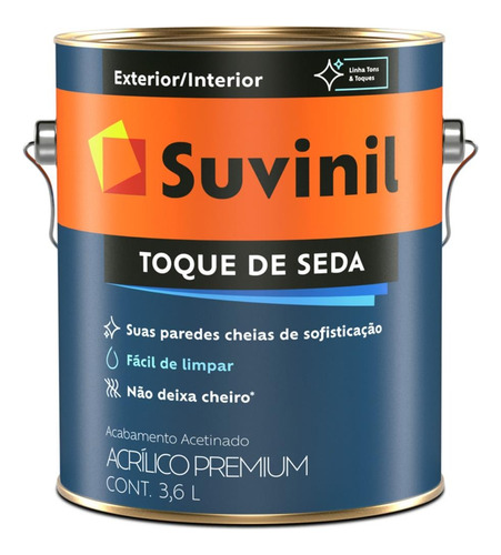 Tinta Acrilíca Premium Toque De Seda Suvinil - Cores 3,6l Cor Palha