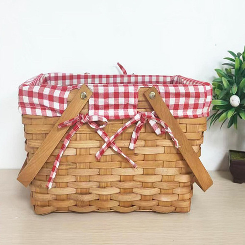 Cesta De Picnic, Cesta De Flores Con Forro, Cesta De Pan L