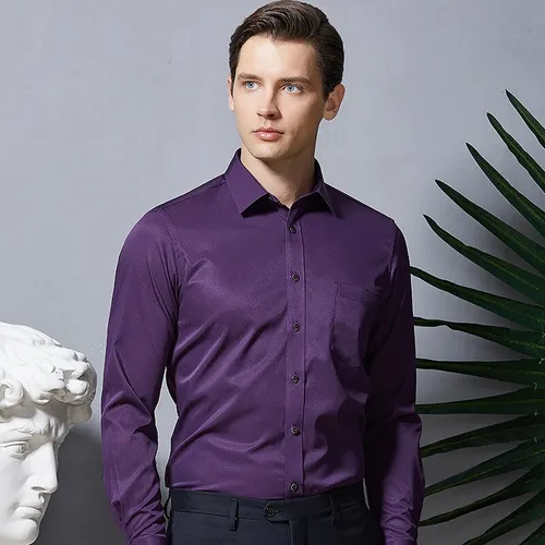 Camisas moradas para hombre on sale