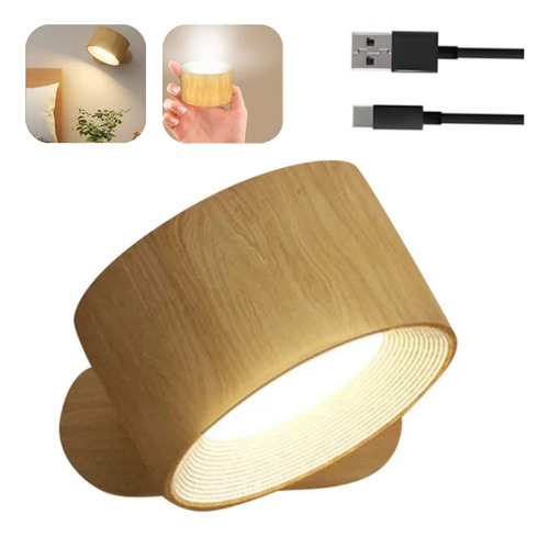 Jjj Lámpara De Pared Led Con Control Táctil, Dormitorio,