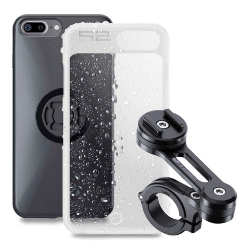 Kit Sp Soporte Celular Moto P/ Manubrio Funda iPhone 8 Plus