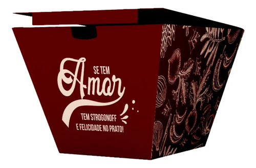 Embalagem Caixa Box Para Comidas Impermeavel 760ml 100un Estrogonofe