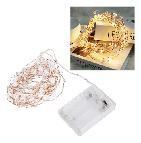 Luces Led Decorativas Con Forma De Cadena De Perlas Artifici