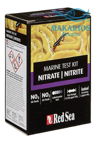 Nitrato Nitrito X50 Test Kit Red Sea No3 No2 Acuario Marino
