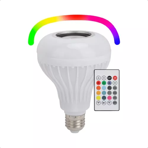 Foco Bombilla LED RGB con Parlante Bluetooth Foco Musical Inteligente Luz  Blanca + Multicolor - Promart