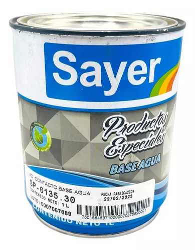 Pegamento Contacto Base Agua Sp-0135 Adhesivo Sayer 1 Lt