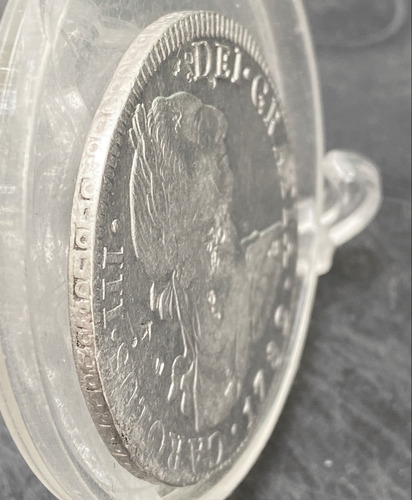 Moneda Original Plata 8 Reales 1782 Ff Carlos Iii Chop Marks