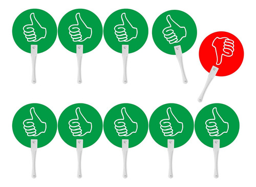 10 Paletas De Votación, Paletas Falsas Verdaderas, Paletas
