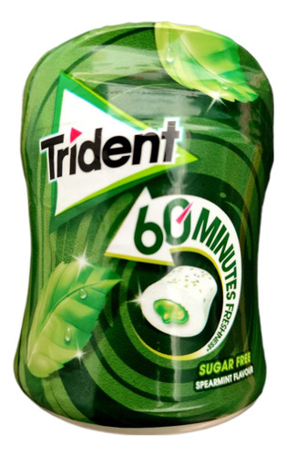 Chiclete Trident 60 Minutes Spearmint Sugar Free