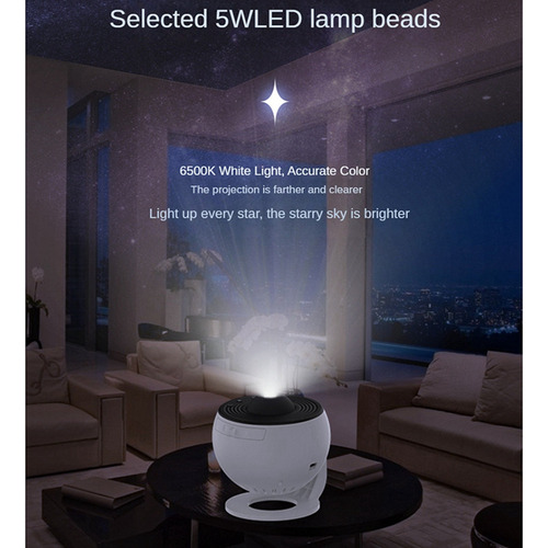 Proyector Star Night Light Star Con Solar-crys.