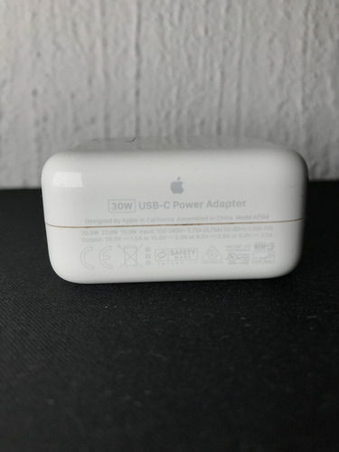 Cargador Apple 30w A2164 Original Macbook Air, Iphone, Ipad Blanco (Usado)