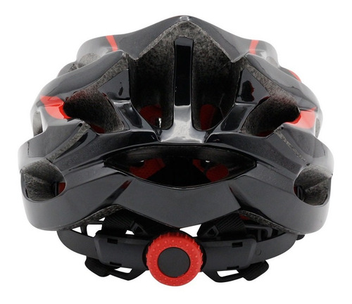 Casco Mtb Kuest Bicicleta 23 Ventilaciones Rcbi-1l Deportivo Color Negro y Rojo Talle Único