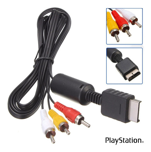 Cable AV compatible con audio y vídeo PlayStation Ps1 Ps2 Ps3 1