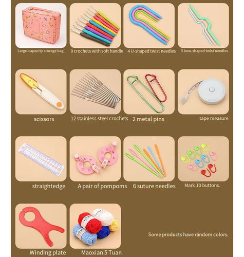 Kit De Accesorios Para Tejer Beautbd, Herramienta De Ganchil