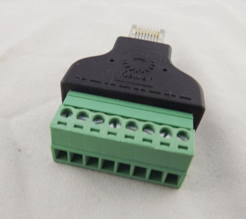 Adaptador Rj45 Macho A Clemas Borne Terminal Conector 8 Pin