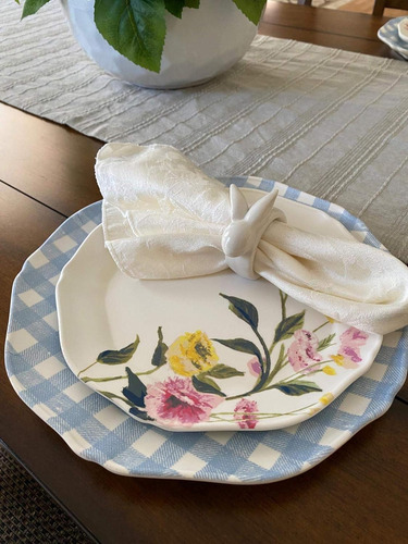 Servilleteros De Porcelana De Conejo Soporte Para Serville
