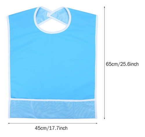 Babero Impermeable Para Adultos Mayores A La Hora De Comer