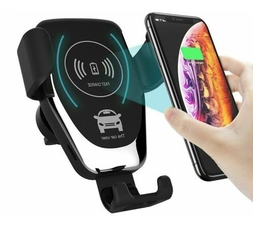 Imagen 2 de 5 de Cargador Inalámbrico Auto Carga Rápida 10w Qi Para Celulares