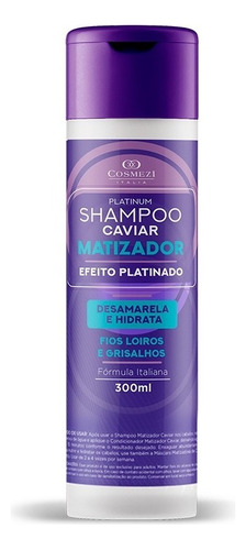 Shampoo Cosmezi Tratto Milano Shampoo Matizante Caviar Platinnum de oriental en frasco de 250mL de 250g de 250mL