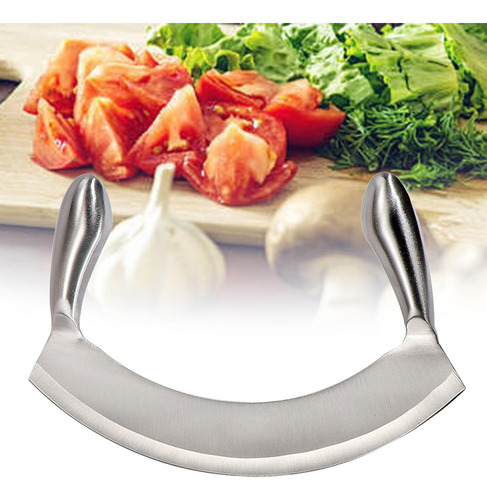 Nuevo Cuchillo Basculante Picador De Ensalada Mezzaluna Con