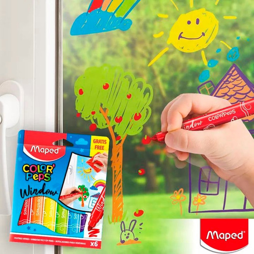 Marcadores Para Vidrio Maped Color Peps Window X6 Educando