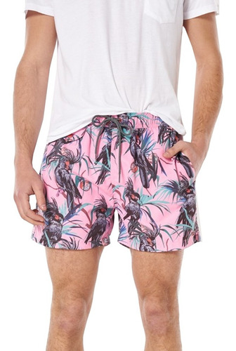 Short De Baño Hombre Bensimon Cacatua Rosa