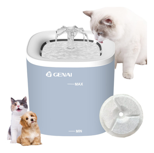 Bebedouro Fonte Para Gatos Cães Com Elemento Filtro 1.8 L