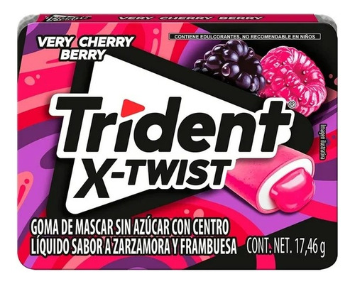 Goma De Mascar Trident X-twist Zarzamora-frambuesa 17.46 G