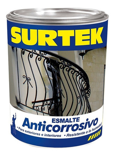 Pintura Esmalte Anticorrosivo Blanco O Negro 4lt