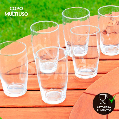 Imagem 2 de 9 de Jogo De Copos Vidro Com 12 Pçs Prosa Nadir