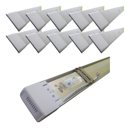 Lampara Led De 85w Gabinete De 120cms Mica Opalina 10 Piezas