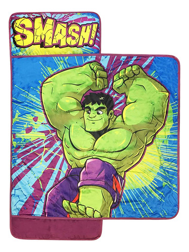 Marvel Super Hero Adventures Hulk Smash Nap Mat - Almohada