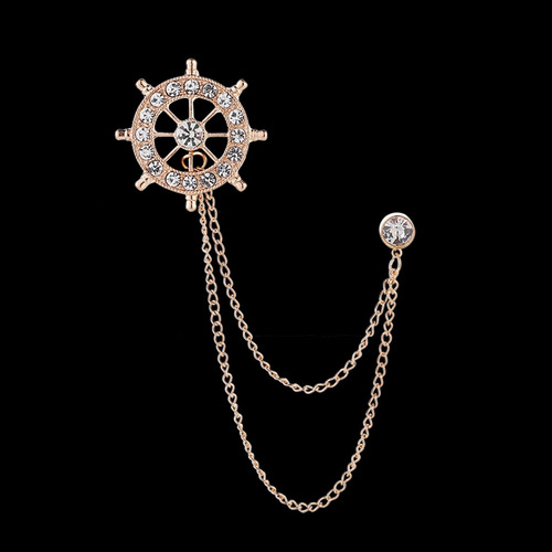Pin De Solapa Broche De Cadena Con Borla, Pin De Cadenas De